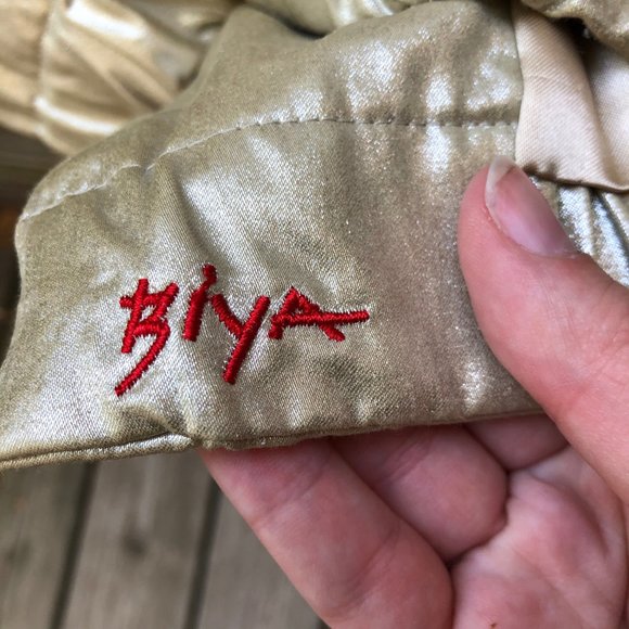 BIYA Johnny Was Gold Crystal Gems Trench Jacket - Picture 10 of 13